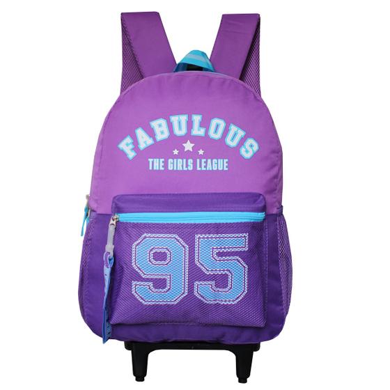 Imagem de Mochila De Rodinhas Fabulous Girls Escolar Juvenil Feminina Clio Style 