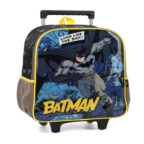 Imagem de Mochila de Rodinhas Infantil Batman Azul Ref.IC39252BMAZ Luxcel