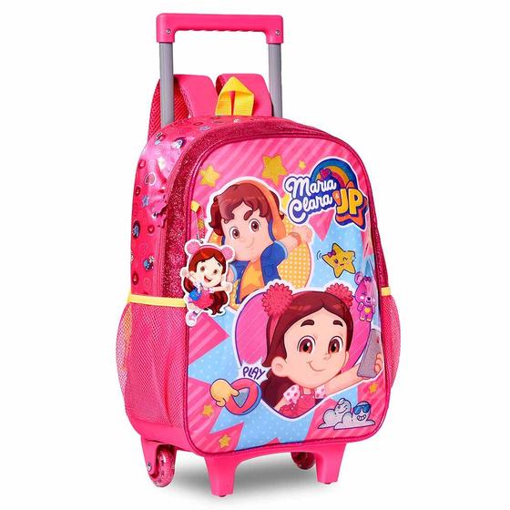 Imagem de Mochila de Rodinhas Infantil - Maria Clara e JP - Rosa - Clio Style