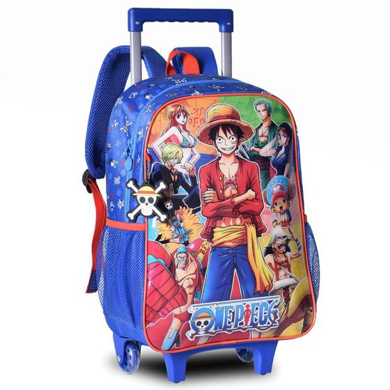 Imagem de Mochila De Rodinhas Luffy One Piece Infantil Escolar Meninos