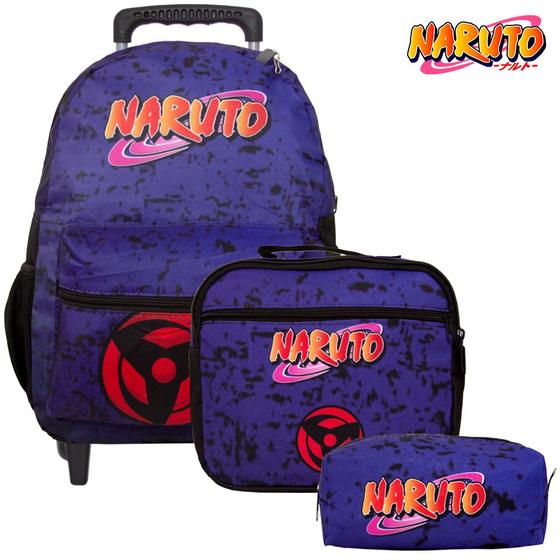 Imagem de Mochila de Rodinhas Menino Naruto Desenho Reforçada Toys 2U