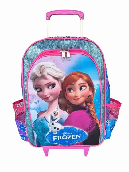 Imagem de Mochila de rodinhas mochilete princesas da disney infantil escolar meninas rosa