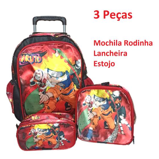 Mochila de Rodinhas Personagens 3 Peças com Lancheira e Estojo Escolar Menino ou Menina Menor preço em Mochila de Rodinhas Personagens 3 Peças com Lancheira e Estojo Escolar Menino ou Menina