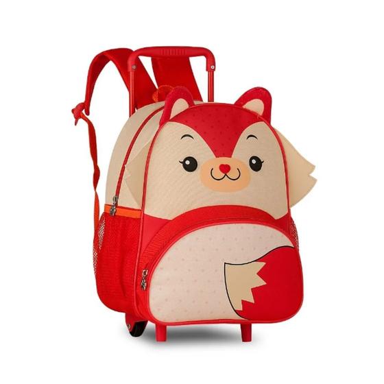 Imagem de Mochila De Rodinhas Raposa Raposinha Pets "13" Infantil Escolar/Passeio - Animais, Zoológico -  Clio