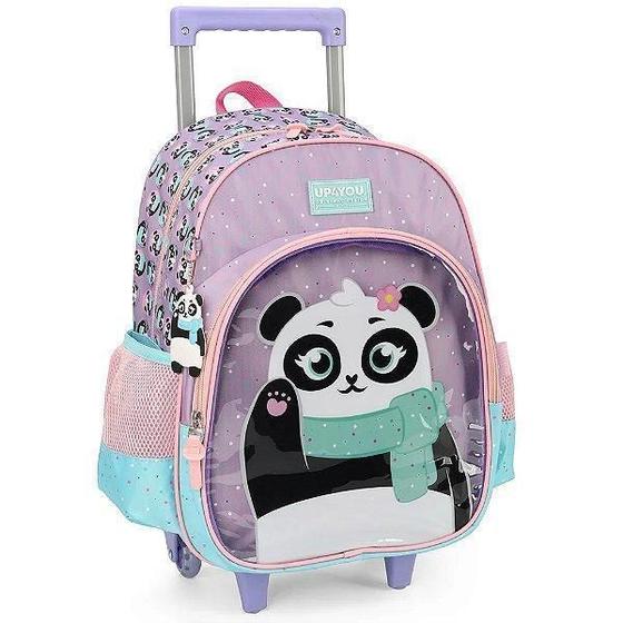 Imagem de Mochila De Rodinhas Sem Alça Luxcel Up4You Panda Verde