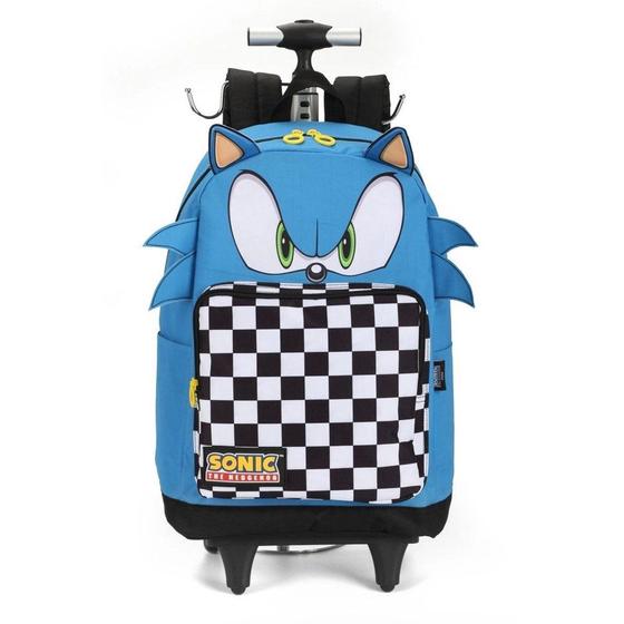 Imagem de Mochila de Rodinhas Sonic com Orelhas Azul - Luxcel 