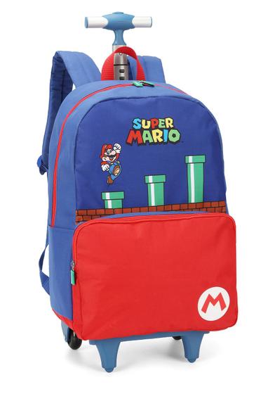 Imagem de Mochila de Rodinhas Super Mario Bros Infantil Escolar Casual