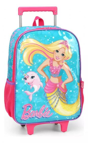 Imagem de Mochila De Rodinhas Verde Barbie Sereia - Maxlog IC39972BB