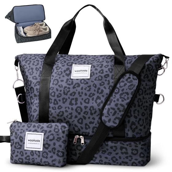 Imagem de Mochila de Viagem WOOMADA Weekender para Mulheres - Compartimento para Sapatos