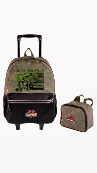 Imagem de Mochila e Lancheira Jurassic Rivals - 70% Poliéster - 43cm