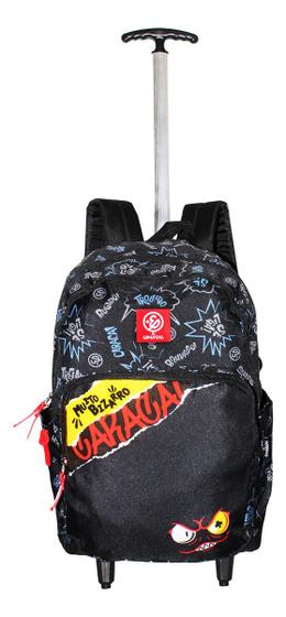 Imagem de Mochila Enaldinho Rodinhas Escolar Youtuber Grande Aulas Top