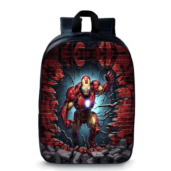 Imagem de Mochila escola infantil anime homem de ferro