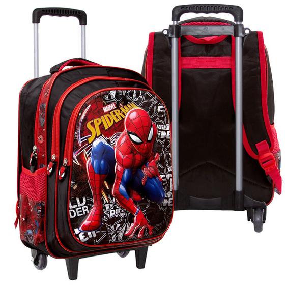 Mochila Escolar 3D Infantil Homem Aranha De Rodinhas - Mochila Infantil ...
