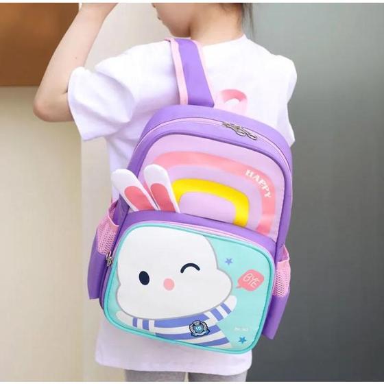 Imagem de Mochila escolar bichinhos infantil divertida interativa