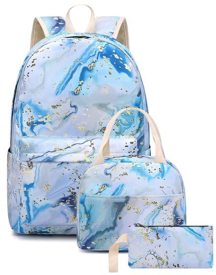 Imagem de Mochila Escolar Bluboon Teen para Meninas - com Lancheira e Estojo