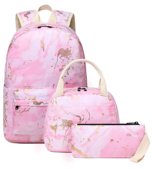 Imagem de Mochila Escolar Bluboon Teen para Meninas - com Lancheira e Estojo