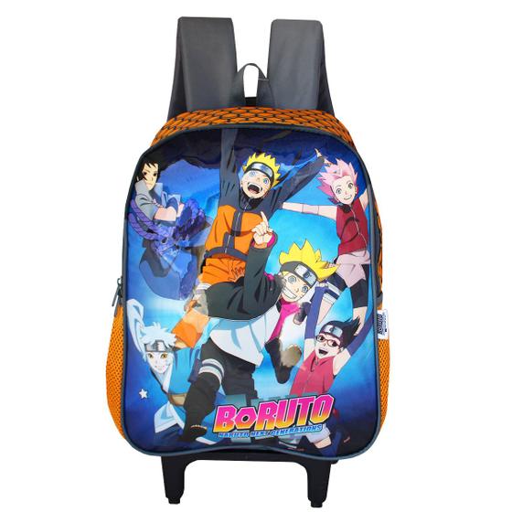 Imagem de Mochila Escolar Boruto De Rodinhas Naruto Next Generations Laranja