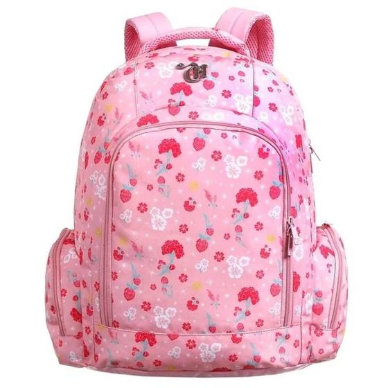 Imagem de Mochila Escolar Capricho Florida G Rosa 11882 Dmw