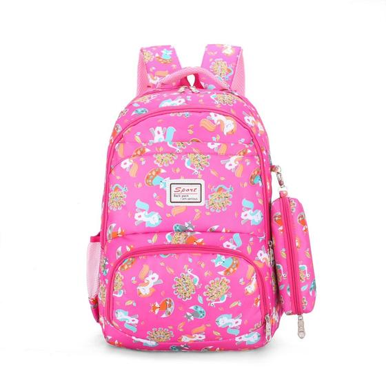 Imagem de Mochila Escolar Com Estojo Estampada A Prova DAgua