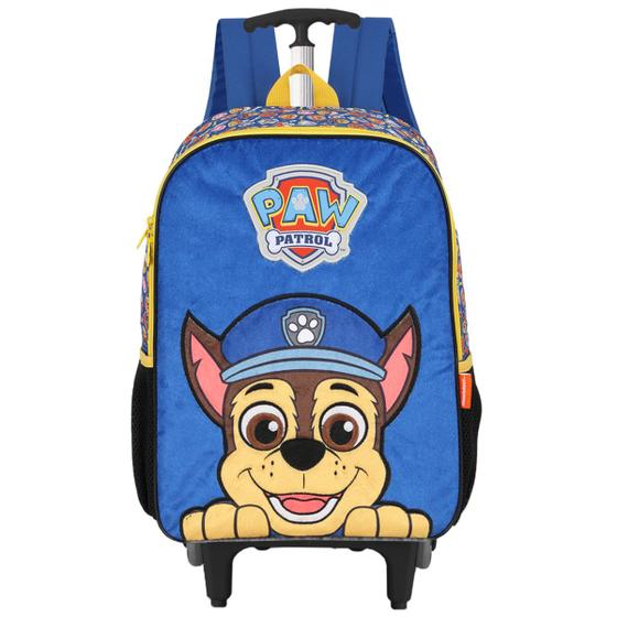 Imagem de Mochila Escolar Com Rodas Patrulha Canina Desenho Infantil