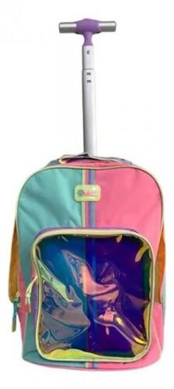 Imagem de Mochila Escolar com Rodinha Color Block Menina Puket