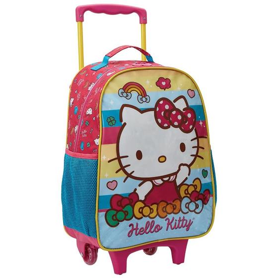 Imagem de Mochila Escolar Com Rodinhas Rodas Hello Kitty Com Rodas