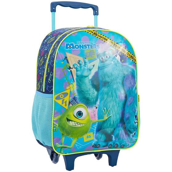 Imagem de Mochila Escolar Com Rodinhas Rodas Monstros S.A Mala Com Rodas