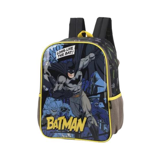 Imagem de Mochila Escolar Costas Batman Cinza Infanto Juvenil Luxcel