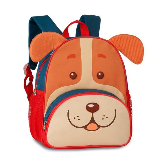 Imagem de Mochila Escolar Costas Cachorrinho Vermelho - Clio Pets