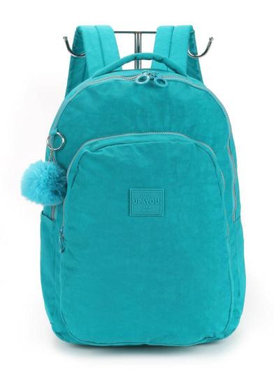 Imagem de Mochila Escolar Crinkle Verde - Up4You - 41x32x16 cm