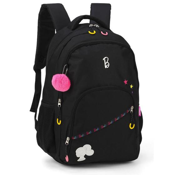 Imagem de Mochila Escolar De Costas Barbie Reforçada Classic - Pt