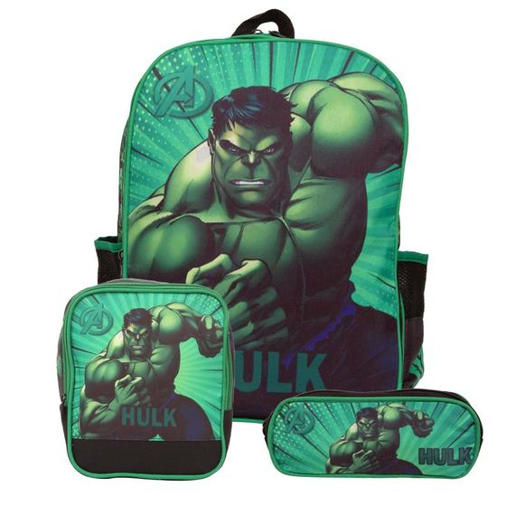 Imagem de Mochila Escolar De Costas Infantil Herói Hulk Vingadores