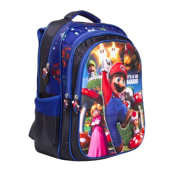 Imagem de Mochila Escolar De Costas Masculina Super Mario Desenho