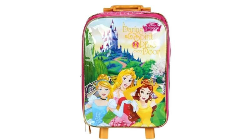 Imagem de Mochila Escolar De Rodas Princesas Disney Castelo Original