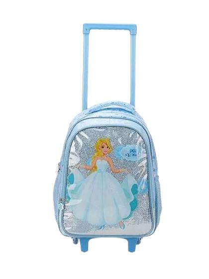 Imagem de Mochila Escolar De Rodas Rainha Da Neve Glitter Iql2400200