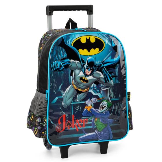 Imagem de Mochila Escolar de Rodinhas Batman E Coringa Preto - Luxcel