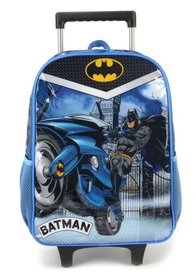 Imagem de Mochila Escolar De Rodinhas Batman Moto ul - Luxcel