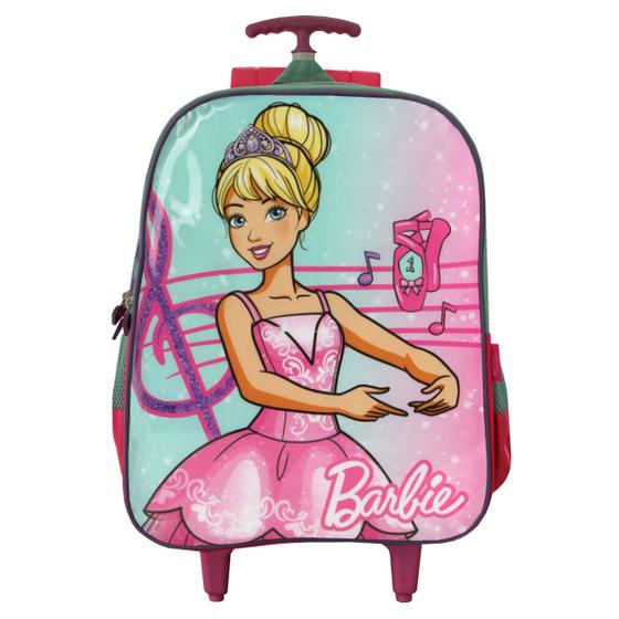 Imagem de Mochila Escolar De Rodinhas Da Barbie Com Dois Compartimentos