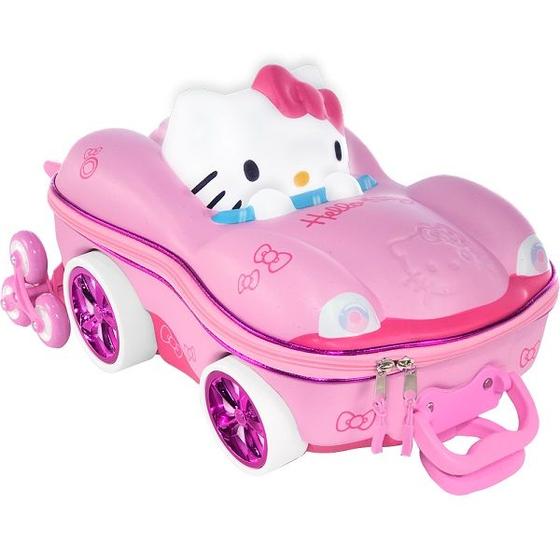 Imagem de Mochila Escolar de Rodinhas Mala Hello KITTY Carro Maxtoy Rosa