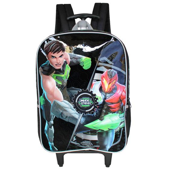 Imagem de Mochila Escolar De Rodinhas Max Steel Força Turbo Infantil