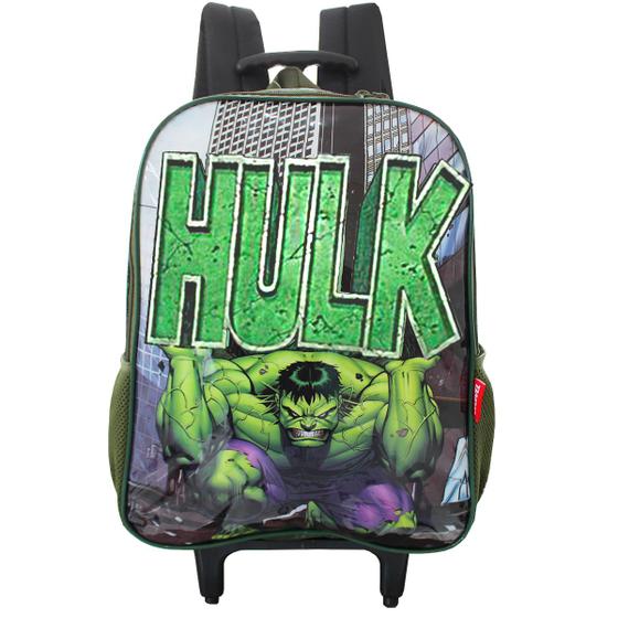 Imagem de Mochila Escolar De Rodinhas O Incrivel Hulk Luxcel Marvel