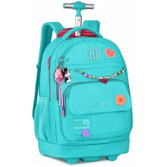 Mochila Escolar de Rodinhas Rebecca Bonbon Miçanga RB24592 Verde Menor preço em Mochila Escolar de Rodinhas Rebecca Bonbon Miçanga RB24592 Verde