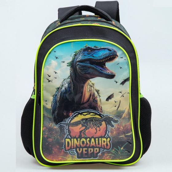 Imagem de Mochila Escolar Dinossauro Bolsa Infantil de Costas Menino