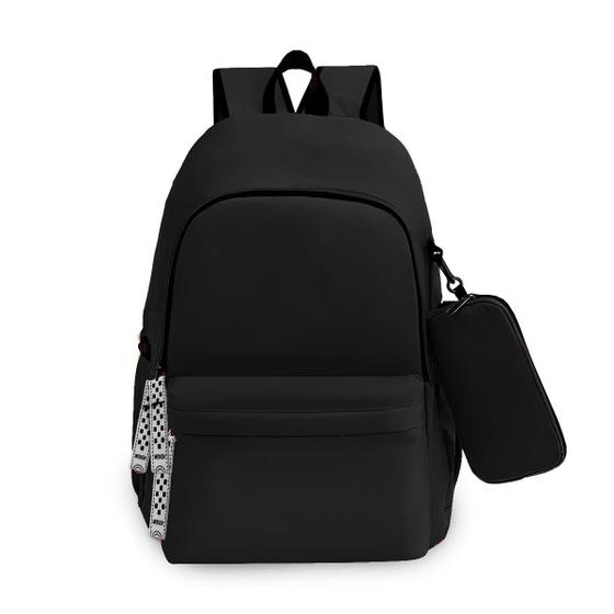 Imagem de Mochila Escolar Feminina Casual Confortavel Colorida Alças Regulavel Bolsos Grandes Semi Impermeável Original Faculdade