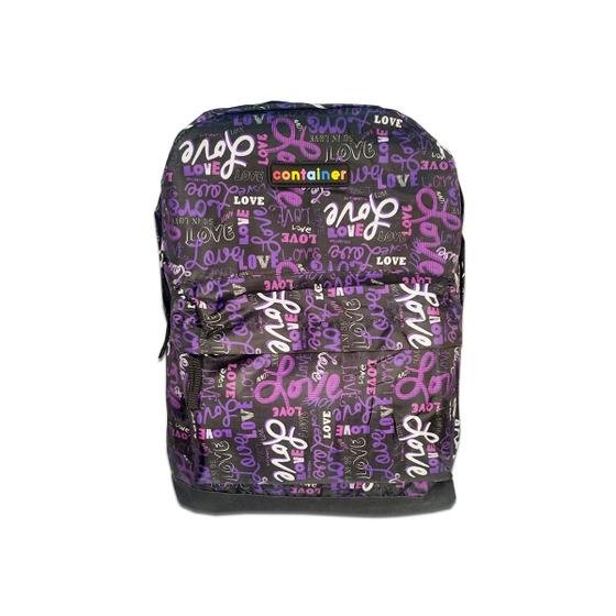 Imagem de Mochila Escolar Feminina Love Preto Container