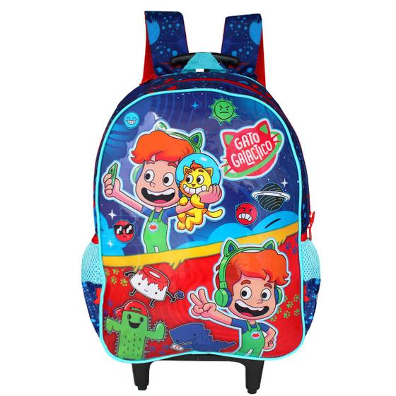 Imagem de Mochila Escolar Gato Galáctico Youtuber Infantil Clio Style