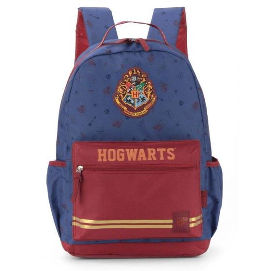 Imagem de Mochila Escolar Harry Potter Notebook Azul Hogwarts Original