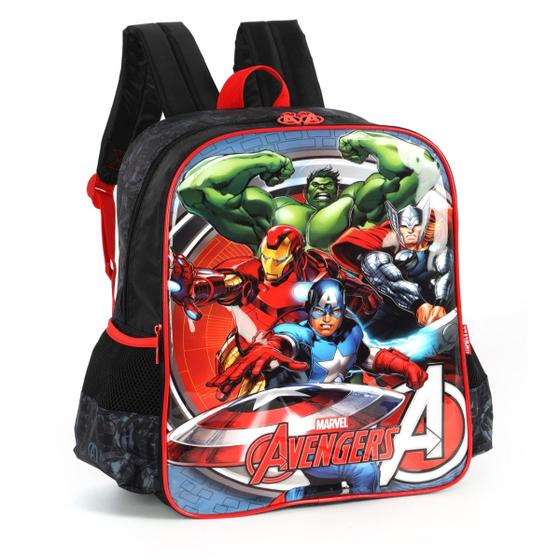 Imagem de Mochila Escolar Heróis Vingadores Marvel Masculina Preto