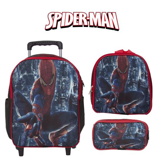 Imagem de Mochila Escolar Homem Aranha Lancheira Infantil