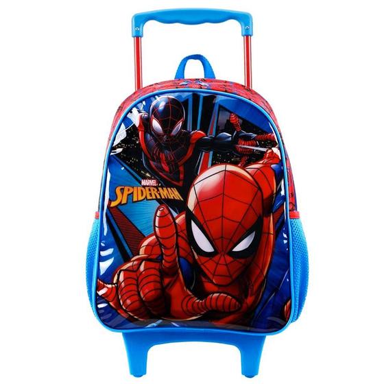Imagem de Mochila Escolar Homem Aranha Spiderman Rodinhas Tam G Infantil Reforçada Xeryus